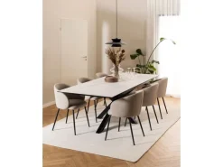 ebuy24 Eleanor Esszimmerstuhl Mit Armlehnen Stoff Beige* Stühle