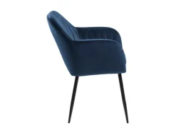 ebuy24 Emil Esszimmerstuhl Dunkelblau Metall Schwarz* Stühle