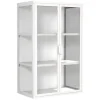 ebuy24 FlokasVL Vitrinenschrank Wandhängend 2 Türen Weiß