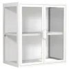 ebuy24 FlokasVS Vitrinenschrank Wandhängend 2 Türen Weiß* Vitrinen