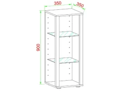 ebuy24 GlasolM Vitrinenschrank 3 Ablagen Anthrazit* Vitrinen
