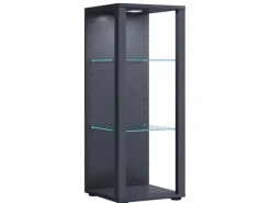 ebuy24 GlasolM Vitrinenschrank 3 Ablagen Anthrazit* Vitrinen