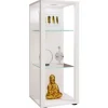 ebuy24 GlasolM Vitrinenschrank 3 Ablagen Weiß