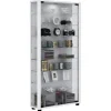 ebuy24 Lumo Maxi Vitrinenschrank 2 Glastüren Glasvitrinen mit LED-Leuchten Weiß* Vitrinen