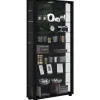 ebuy24 Lumo Maxi Vitrinenschrank mit LED-Licht 8 Glasböden Schwarz