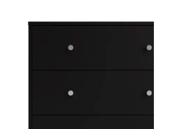 ebuy24 Maria Kommode Breit mit 6 Schubladen Schwarz