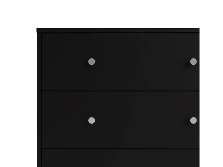 ebuy24 Maria Kommode Breit mit 6 Schubladen Schwarz