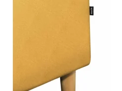 ebuy24 Marino Sofa Chaiselongsofa Rechts oder Links Gewendet in Stoff Currygelb mit Holzbeinen