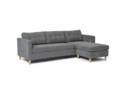 ebuy24 Marino Sofa Chaiselongue Rechts oder Links Gewendet in Samt Grau* Sofas