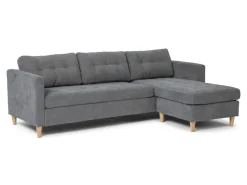 ebuy24 Marino Sofa Chaiselongue Rechts oder Links Gewendet in Samt Grau* Sofas