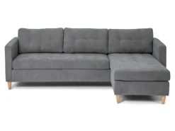 ebuy24 Marino Sofa Chaiselongue Rechts oder Links Gewendet in Samt Grau* Sofas
