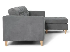 ebuy24 Marino Sofa Chaiselongue Rechts oder Links Gewendet in Samt Grau* Sofas