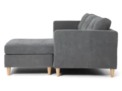 ebuy24 Marino Sofa Chaiselongue Rechts oder Links Gewendet in Samt Grau* Sofas