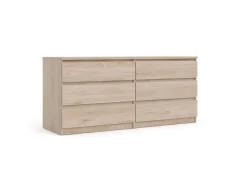 ebuy24 Nada Kommode 6 Schubladen Hickory-Dekor