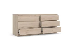 ebuy24 Nada Kommode 6 Schubladen Hickory-Dekor