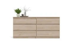 ebuy24 Nada Kommode 6 Schubladen Hickory-Dekor