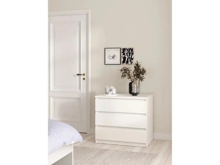 ebuy24 Naia Kommode 3 Schubladen Weiß* Kommode