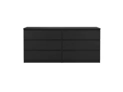 ebuy24 Naia Kommode 6 Schubladen Schwarze Struktur