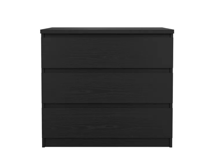 ebuy24 Naia Kommode 3 Schubladen Schwarze Struktur* Kommode