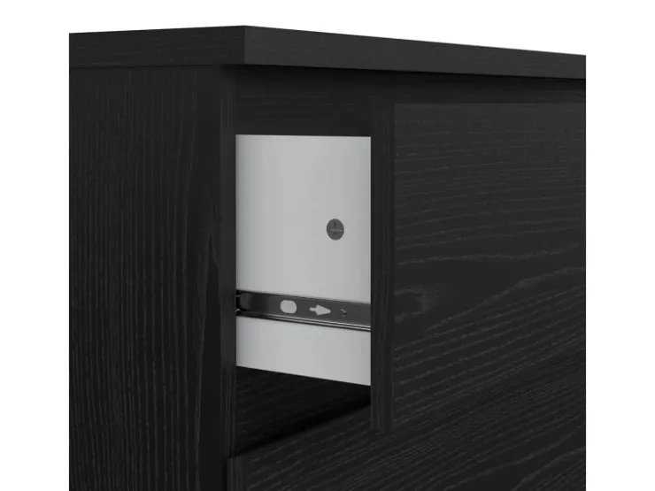 ebuy24 Naia Kommode 3 Schubladen Schwarze Struktur* Kommode