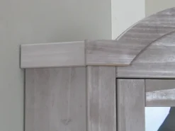 ebuy24 New Mexico Eckschrank mit 1 Glastür und 2 Schubladen in Grau* Vitrinen