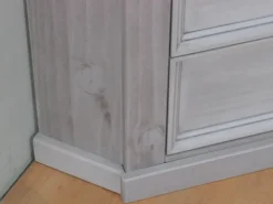ebuy24 New Mexico Eckschrank mit 1 Glastür und 2 Schubladen in Grau* Vitrinen