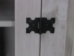 ebuy24 New Mexico Eckschrank mit 1 Glastür und 2 Schubladen in Grau* Vitrinen