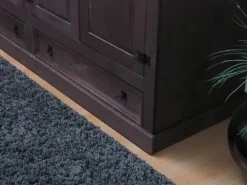 ebuy24 New Mexico Kleiderschrank 4-trg mit 2 Schubladen Gebeitzt Wachs