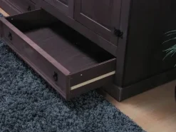 ebuy24 New Mexico Kleiderschrank 4-trg mit 2 Schubladen Gebeitzt Wachs