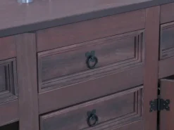 ebuy24 New Mexico Sideboard mit 7 Schubladen und 3 Türen Kolonial Gebeitzt Wachs* Regale Massivholz|Sideboards