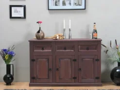 ebuy24 New Mexico Sideboard mit 7 Schubladen und 3 Türen Gelaugt Gewachst* Möbelserien