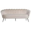 ebuy24 Nice Sofa 3 Personen Velour Beige* Sofas