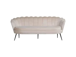 ebuy24 Nice Sofa 3 Personen Velour Beige* Sofas