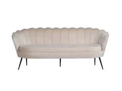ebuy24 Nice Sofa 3 Personen Velour Beige* Sofas