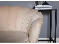 ebuy24 Nice Sofa 3 Personen Velour Beige* Sofas