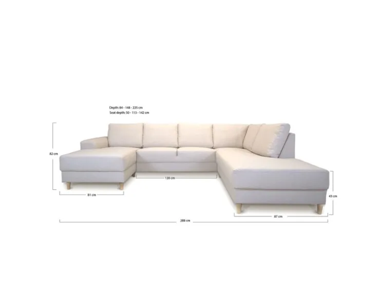 ebuy24 Nordic Usofa Rechts Gewendet Grün* Sofas