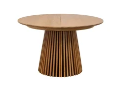 ebuy24 Osaka Esstisch inkl 2 Zusatzplatten Ø120x120-160-200cm Eiche Furnier