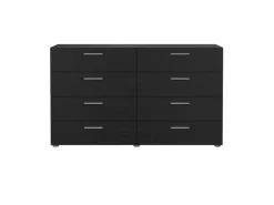 ebuy24 Pepe Kommode 8 Schubladen Schwarze Struktur