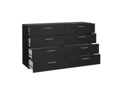 ebuy24 Pepe Kommode 8 Schubladen Schwarze Struktur