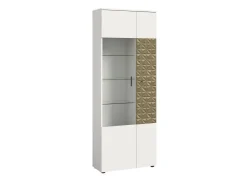 ebuy24 Prisma Vitrinenschrank 2 Türen Weiß* Vitrinen