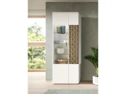 ebuy24 Prisma Vitrinenschrank 2 Türen Weiß* Vitrinen