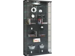 ebuy24 RelasL Vitrinenschrank Wandhängend 2 Türen Anthrazit