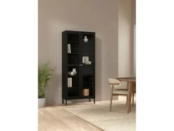 ebuy24 Roma Vitrinenschrank 2 Türen Matt Schwarz
