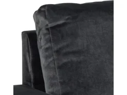 ebuy24 Sacramento Schlafsofa Chaiselong Wendbar Versteckte Aufbewahrung und Ausziehbares Bett AntracitGrau