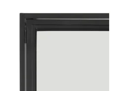 ebuy24 Sea Vitrinenschrank A 2 Glastüren und 4 Regale Schwarz* Vitrinen
