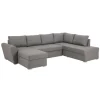 ebuy24 Stan Schlafsofa Chaiselong Links LichtGrau