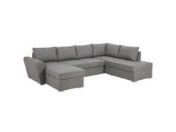 ebuy24 Stan Schlafsofa Chaiselong Links LichtGrau