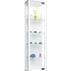 ebuy24 StanoMini Glasvitrinen Wandhängend 1 Glastür Weiß