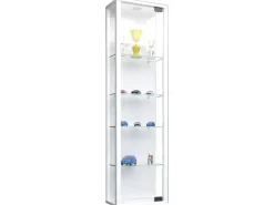 ebuy24 StanoMini Glasvitrinen Wandhängend 1 Glastür Weiß