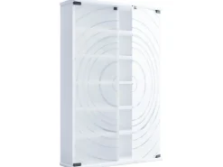 ebuy24 TilanoL Vitrinenschrank CD DVD 6 Ablagen 2 Türen Weiß* Vitrinen